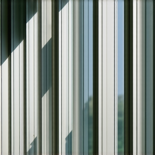 Modern window with smart tinting and advanced materials, showcasing high-tech design.
