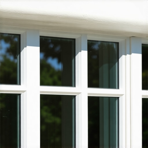 Image showing well-maintained double-glazed windows with sunlight reflecting off the glass