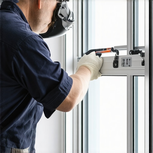 Technician applying durable sealant to window frame for long-lasting repair