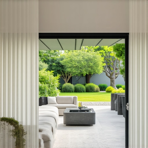 Modern window with smart glass and eco-friendly frames, with professional tools for assessment