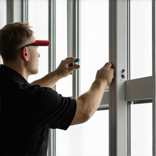 Professional Window Installation Technician expertly installing a window with proper sealing and alignment
