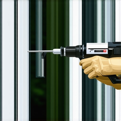 Close-up of sealant being applied to a window frame with a caulking gun