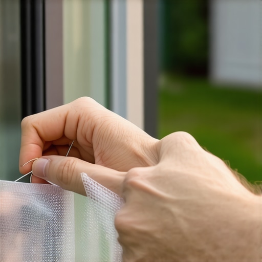 How to Fix a Ripped Sliding Door Screen with a Needle and Fishing Line