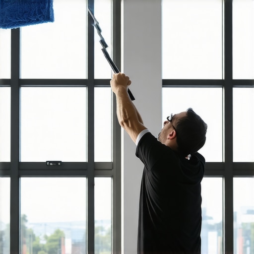 The Microfiber Pole Trick for Cleaning High Ceilings and Transom Windows